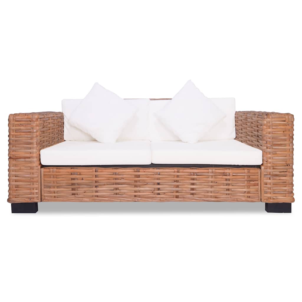 vidaXL Sofa-Set 15-tlg. Natur Rattan