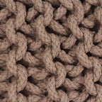 vidaXL Handgestrickter Pouf Baumwolle 50 x 35 cm Grau