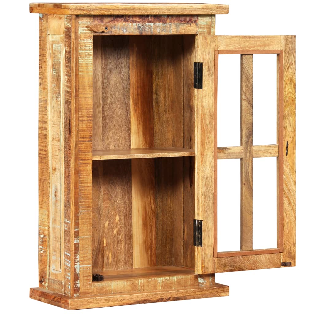 vidaXL Wandschrank Altholz Massiv 44x21x72 cm