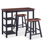 vidaXL Bar Set 3 Stück MDF Schwarz
