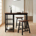vidaXL Bar Set 3 Stück MDF Schwarz