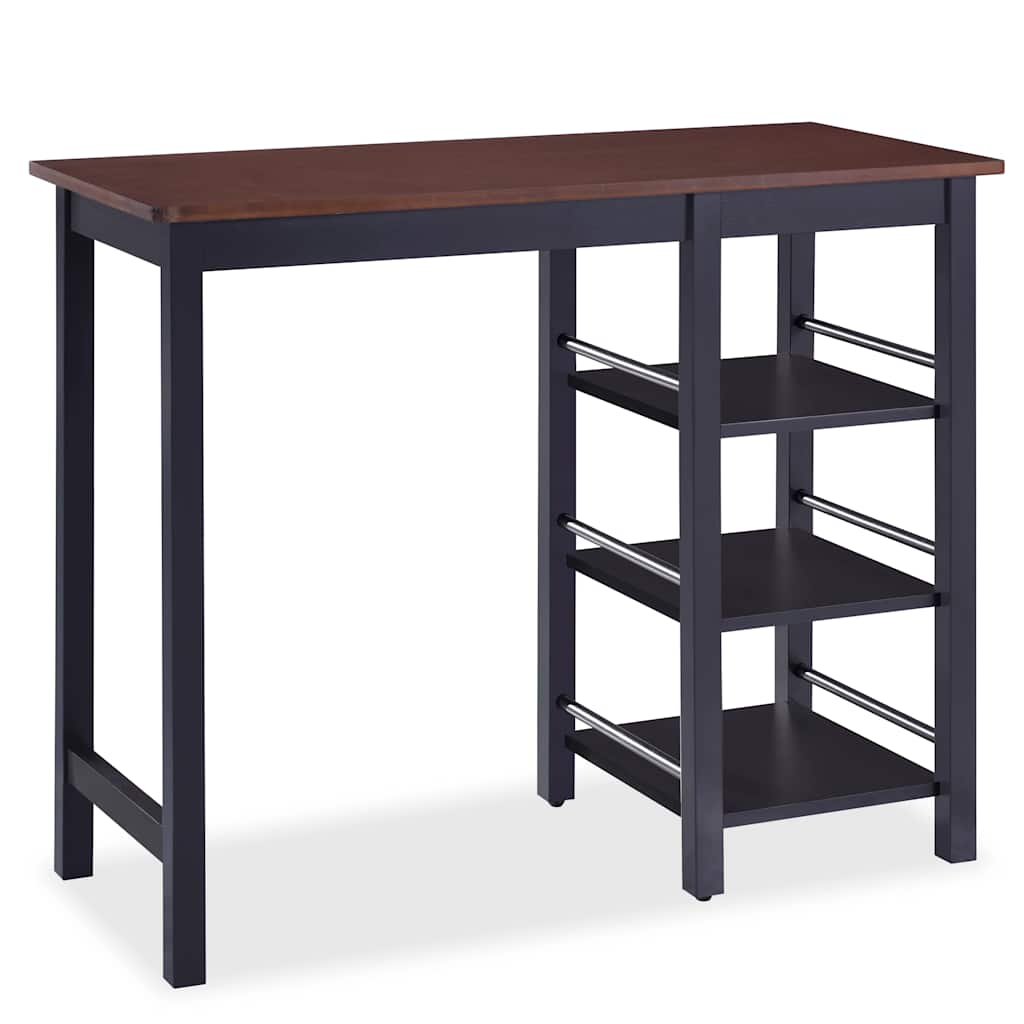 vidaXL Bar Set 3 Stück MDF Schwarz