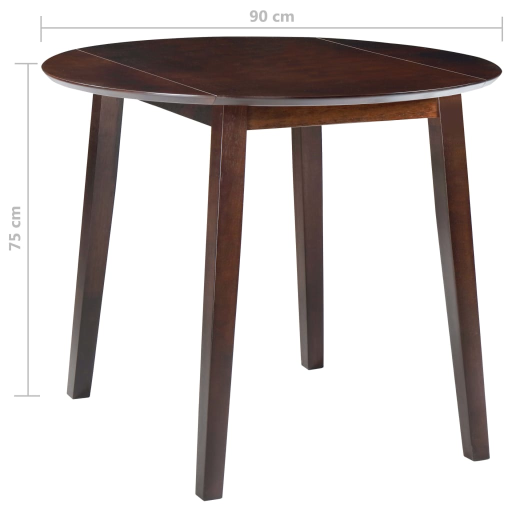 vidaXL Esstisch Klappbar Rund MDF Braun