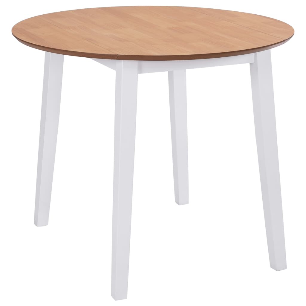 vidaXL Esstisch Klappbar Rund MDF Braun