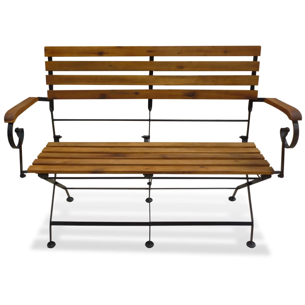 vidaXL Gartenbank Klappbar 112 cm Massivholz Akazie