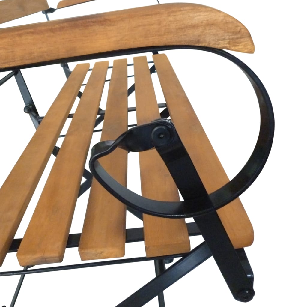 vidaXL Gartenbank Klappbar 112 cm Massivholz Akazie