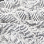 vidaXL Überwurf Baumwolle Fischgrätenmuster 125x150 cm Grau