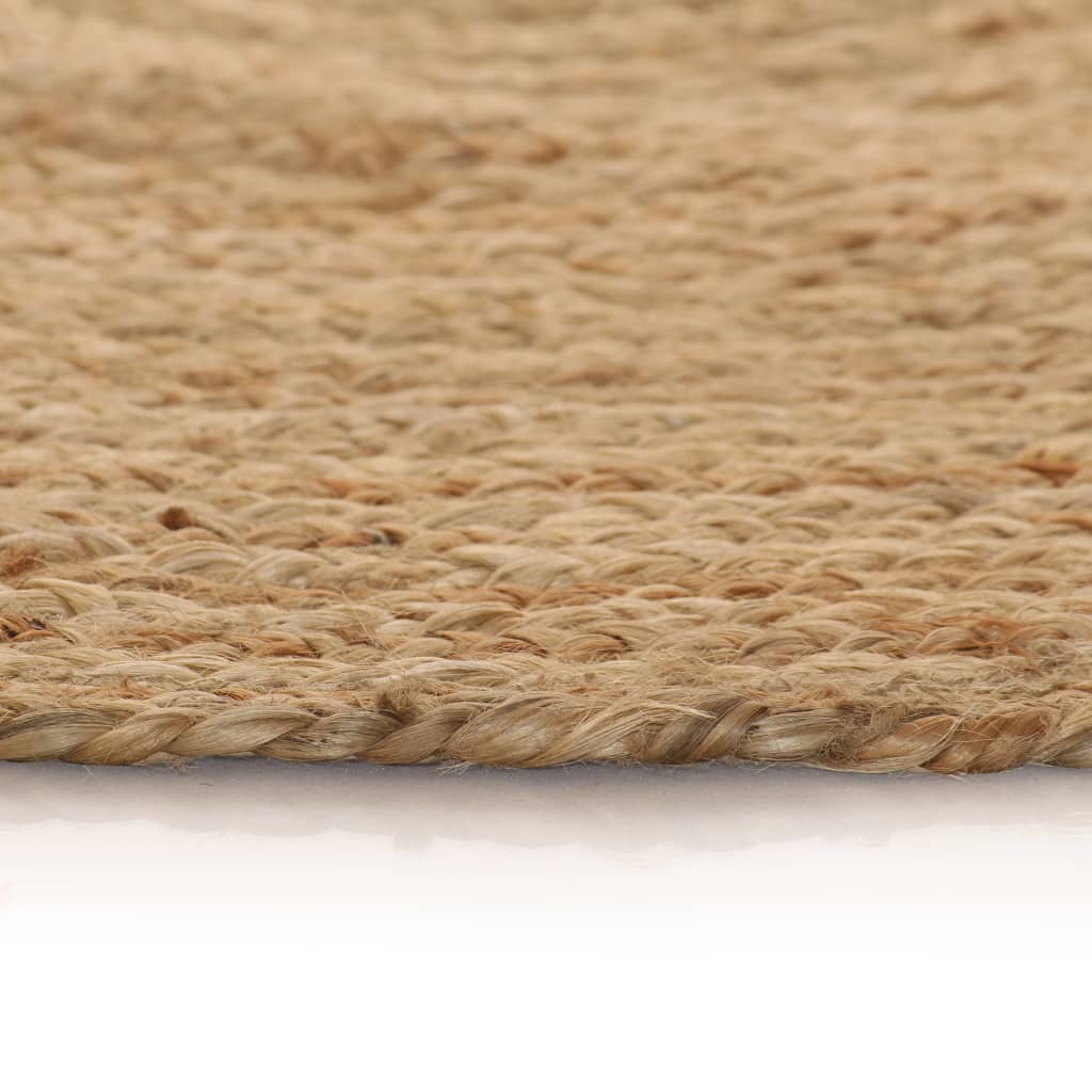 vidaXL Teppich Jute Geflochten 90 cm Rund