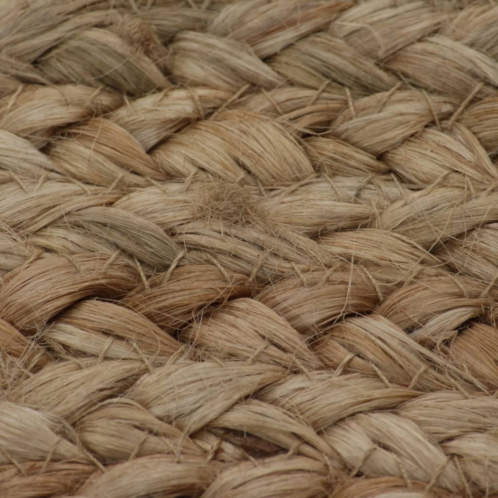 vidaXL Teppich Jute Geflochten 90 cm Rund
