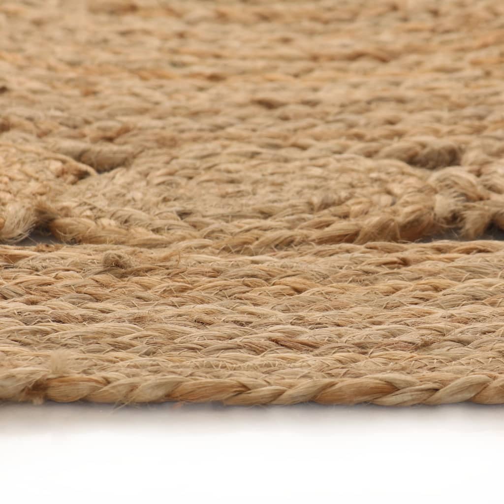 vidaXL Teppich Geflochten Jute 150 cm Rund