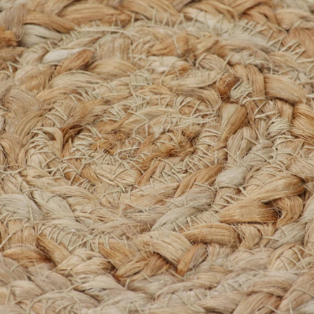 vidaXL Teppich Geflochten Jute 150 cm Rund