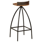vidaXL Barhocker 2 Stk. Massives Altholz