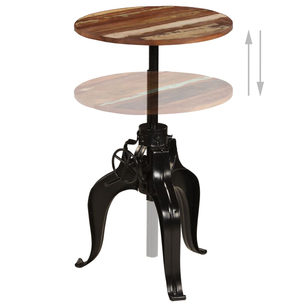 vidaXL Bartisch Altholz Massiv 60x(76-110) cm