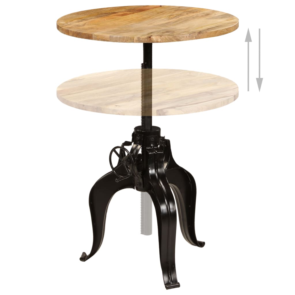 vidaXL Bartisch Massivholz Mango 75x(76-110) cm