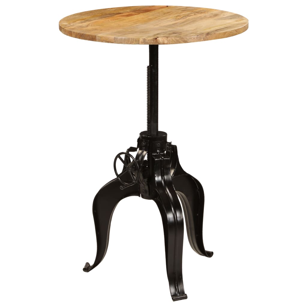 vidaXL Bartisch Massivholz Mango 75x(76-110) cm