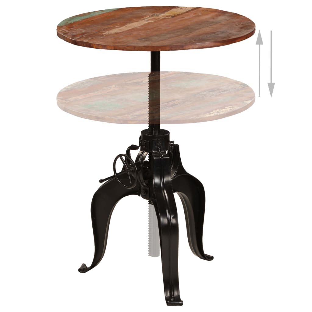 vidaXL Bartisch Altholz Massiv 75x(76-110) cm