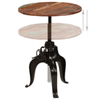 vidaXL Bartisch Altholz Massiv 75x(76-110) cm