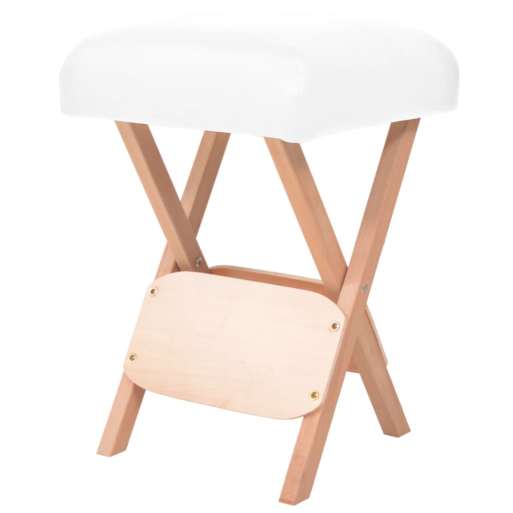 vidaXL Massage-Klapphocker 12 cm dicker Sitz Weiß