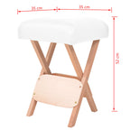 vidaXL Massage-Klapphocker 12 cm dicker Sitz Weiß