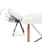 vidaXL Massageliege 2-Zonen Klappbar 10 cm Sitz Weiß