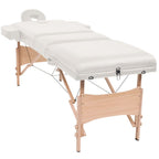 vidaXL Massageliege 3-Zonen Klappbar 10 cm Sitz Weiß