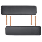 vidaXL Massageliege 3 Zonen Tragbar 10 cm Polsterung Schwarz