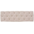 vidaXL Bank Leinen Massivholz 110 x 38 x 48 cm Cremeweiß