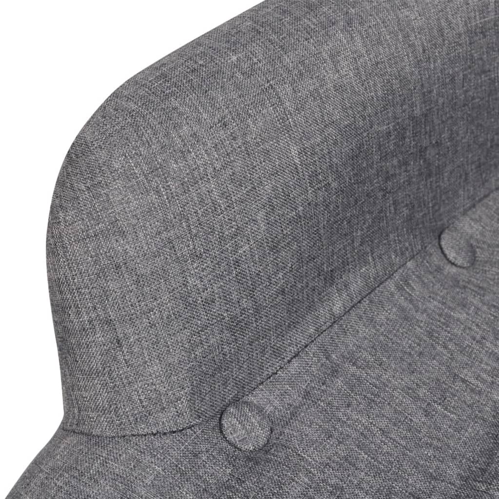vidaXL Sessel mit Fußhocker Grau Stoff