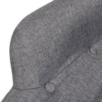 vidaXL Sessel mit Fußhocker Grau Stoff
