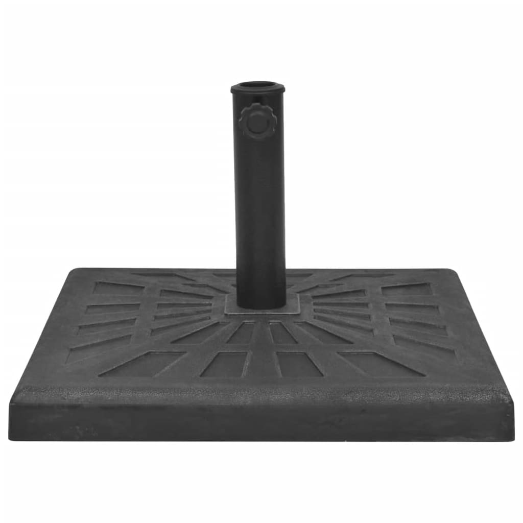 vidaXL Sonnenschirmständer Harz Quadratisch Schwarz 19 kg