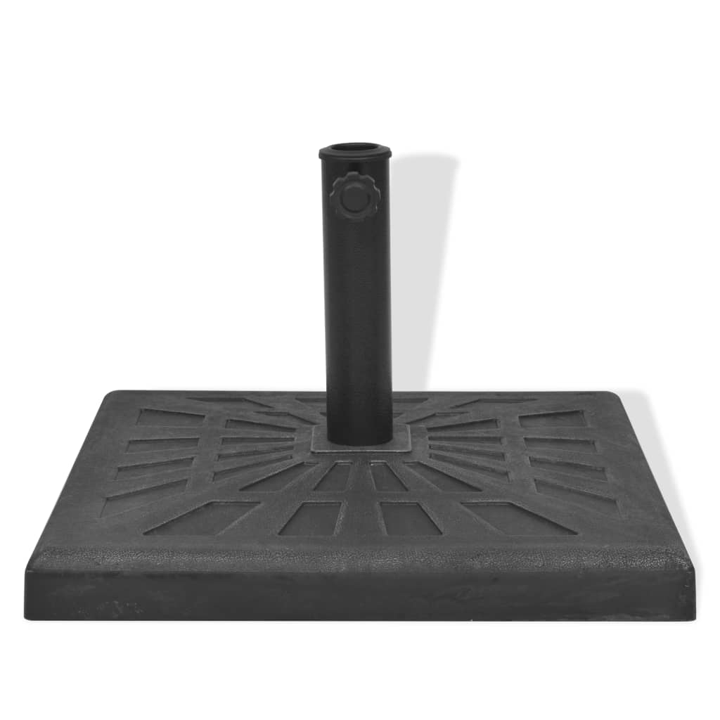vidaXL Sonnenschirmständer Harz Quadratisch Schwarz 19 kg
