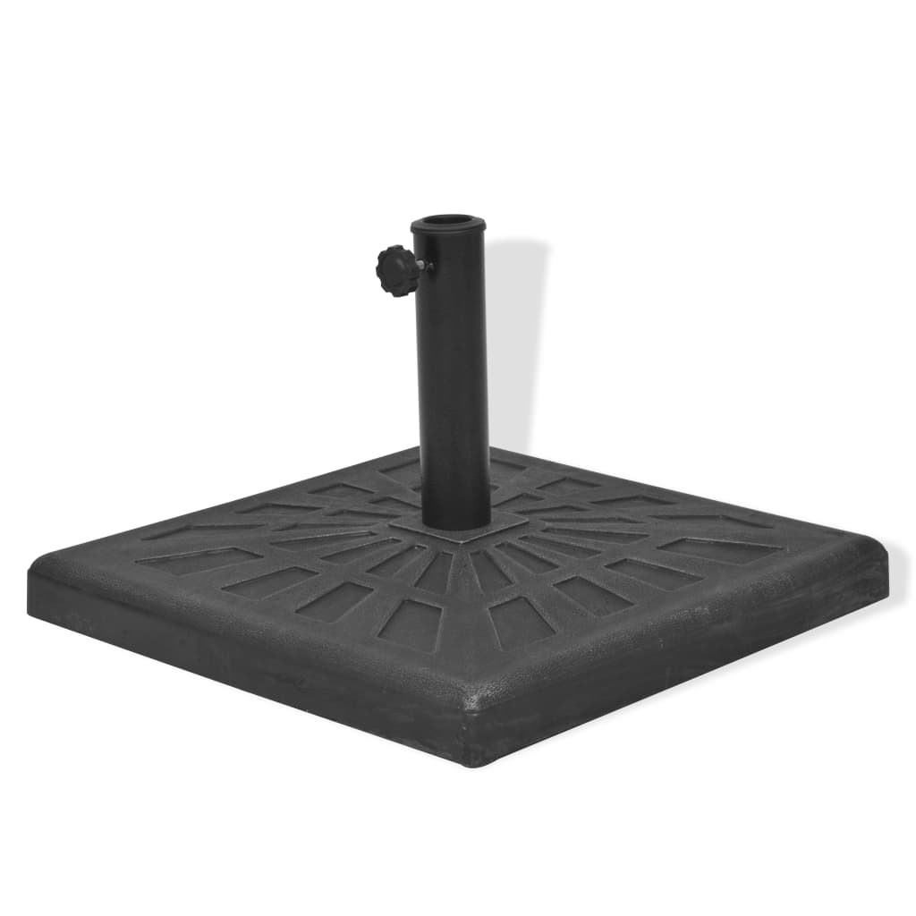 vidaXL Sonnenschirmständer Harz Quadratisch Schwarz 19 kg