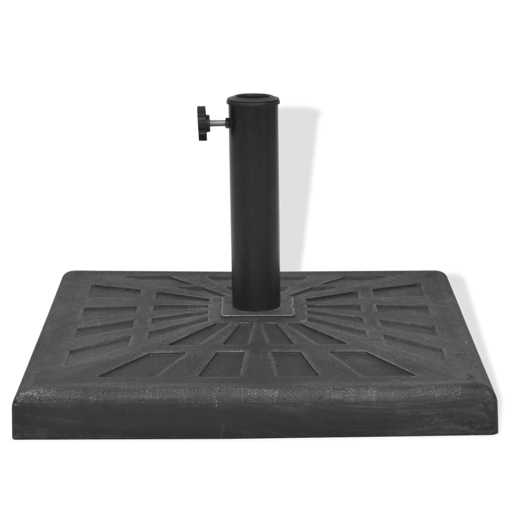 vidaXL Sonnenschirmständer Harz Quadratisch Schwarz 19 kg