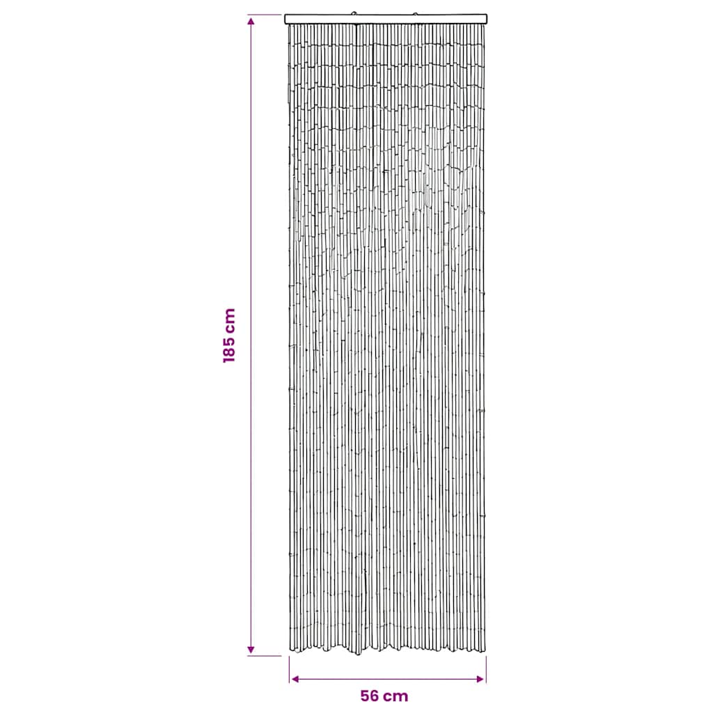 vidaXL Insektenschutz Türvorhang Bambus 56 x 185 cm