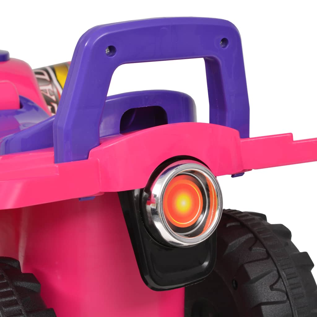 vidaXL Aufsitz-Quad für Kinder mit Sound und Licht Rosa und Lila
