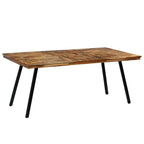 vidaXL Esstisch Recyceltes Teakholz und Stahl 180x90x76 cm