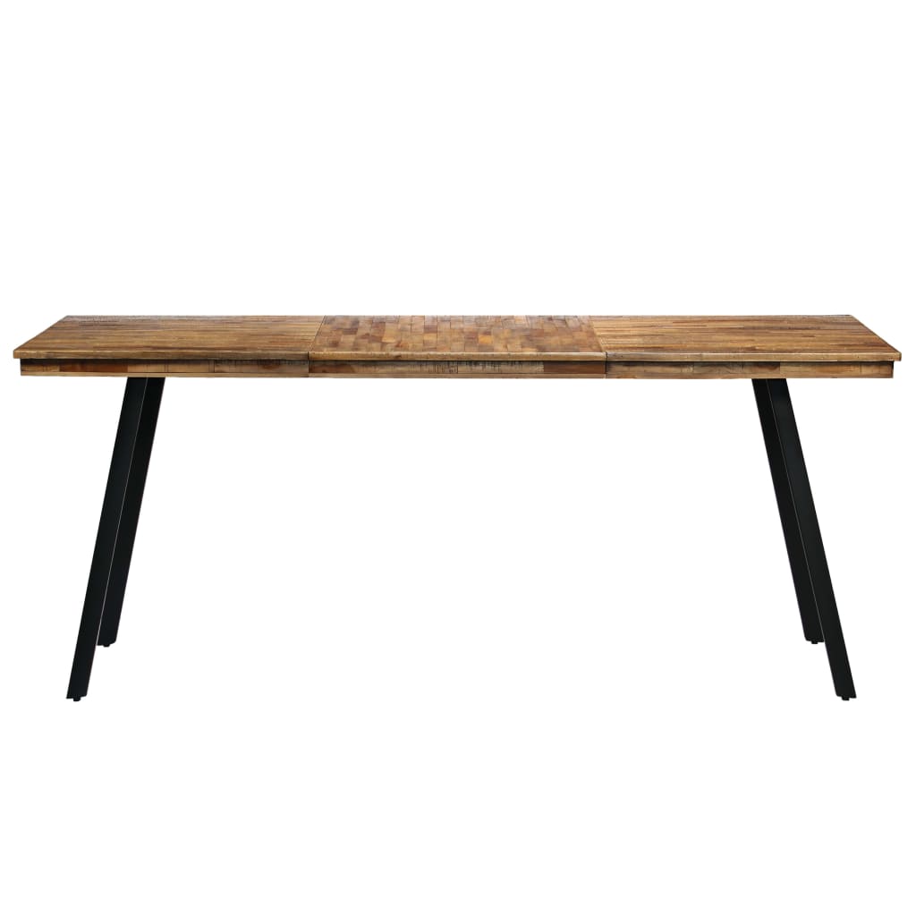 vidaXL Esstisch Recyceltes Teakholz und Stahl 180x90x76 cm