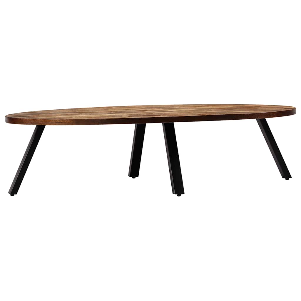 vidaXL Couchtisch Recyceltes Massivholz Teak Oval 120x60x30 cm