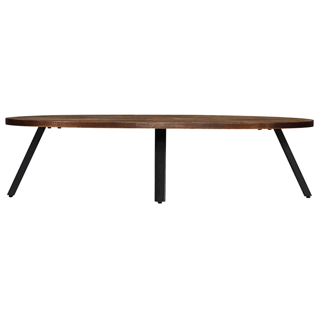 vidaXL Couchtisch Recyceltes Massivholz Teak Oval 120x60x30 cm