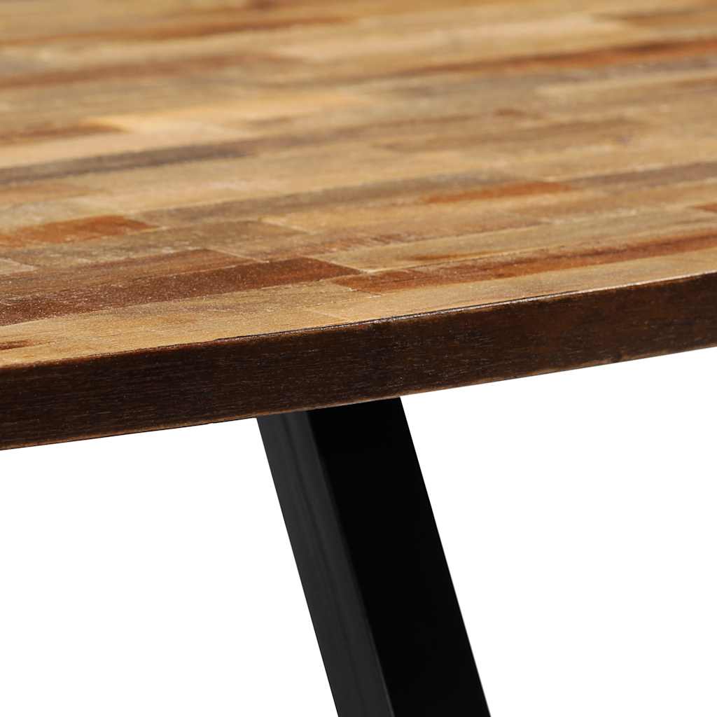 vidaXL Couchtisch Recyceltes Massivholz Teak Oval 120x60x30 cm