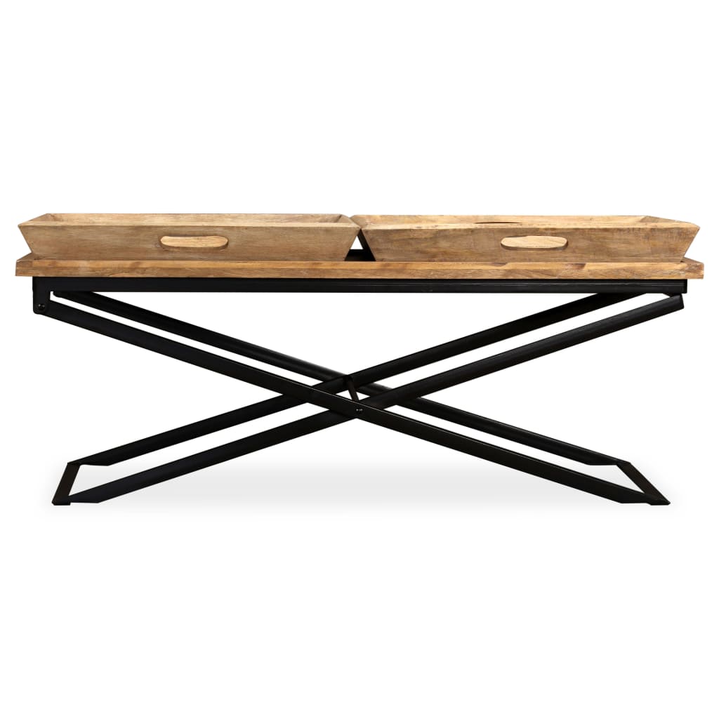 vidaXL Couchtisch Mangoholz Massiv 110 x 55 x 42 cm