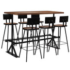 vidaXL Bar-Set 7-tlg. Altholz Massiv