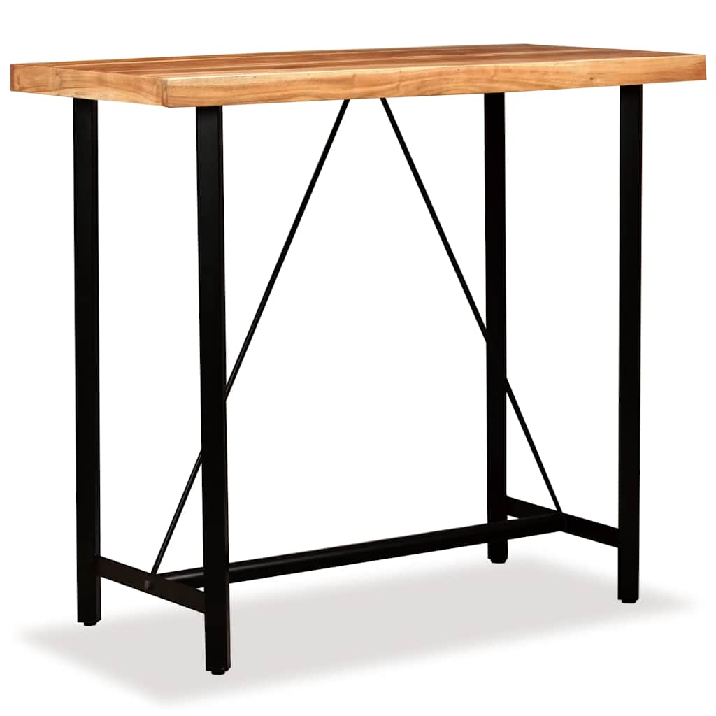 vidaXL Bartisch Massivholz Akazie 120x60x107 cm