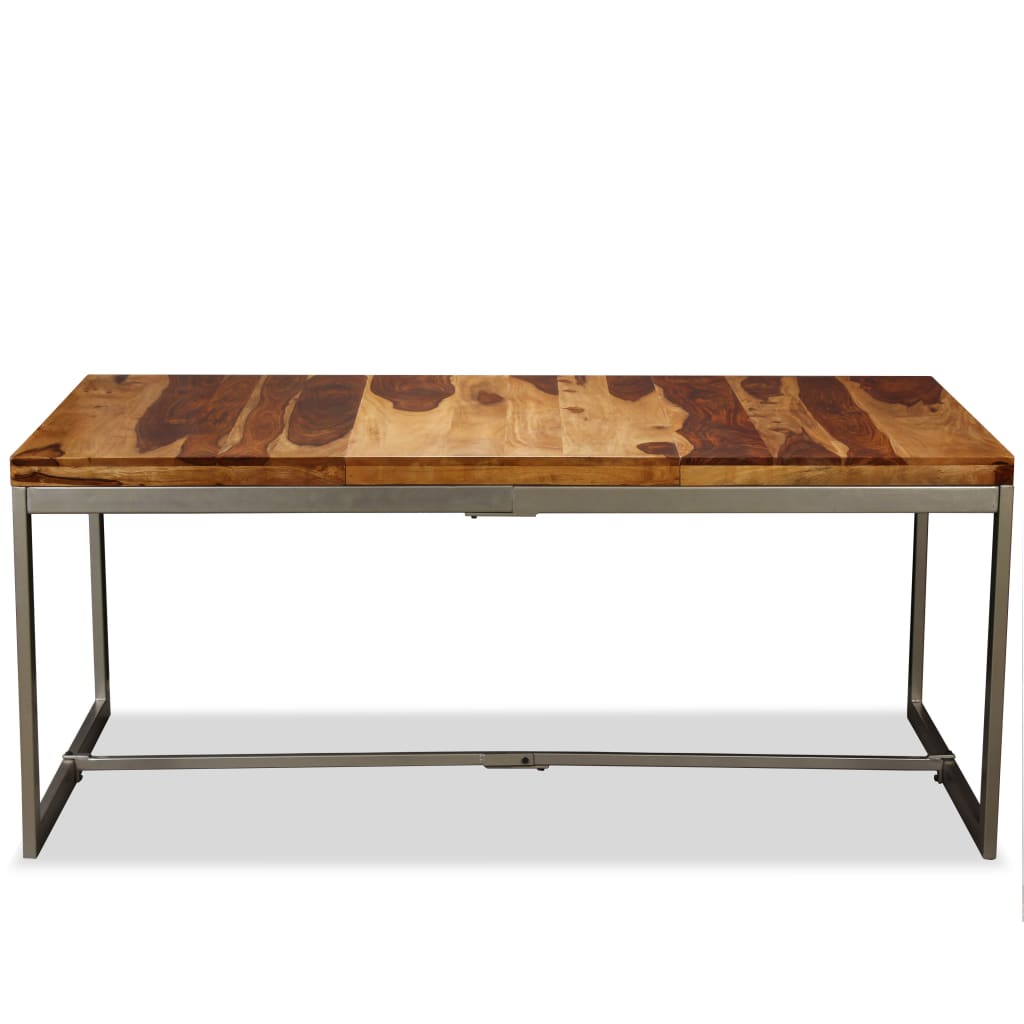 vidaXL Esstisch Massivholz Akazie und Stahl 180 cm