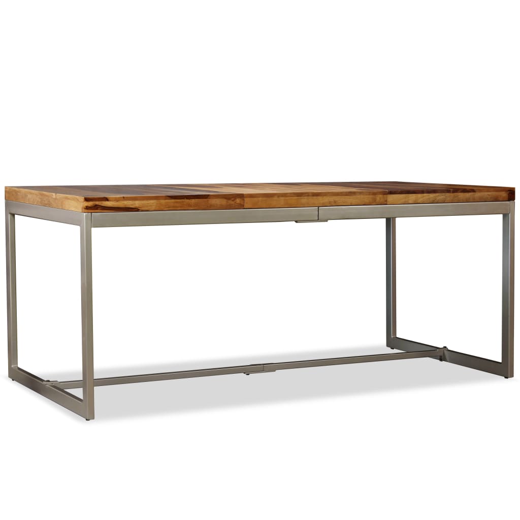 vidaXL Esstisch Massivholz Akazie und Stahl 180 cm