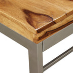 vidaXL Esstisch Massivholz Akazie und Stahl 180 cm