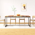 vidaXL Esstisch Massivholz Akazie und Stahl 180 cm