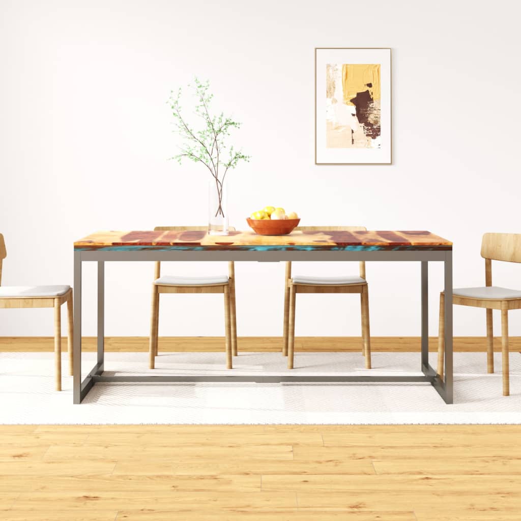 vidaXL Esstisch Massivholz Akazie und Stahl 180 cm