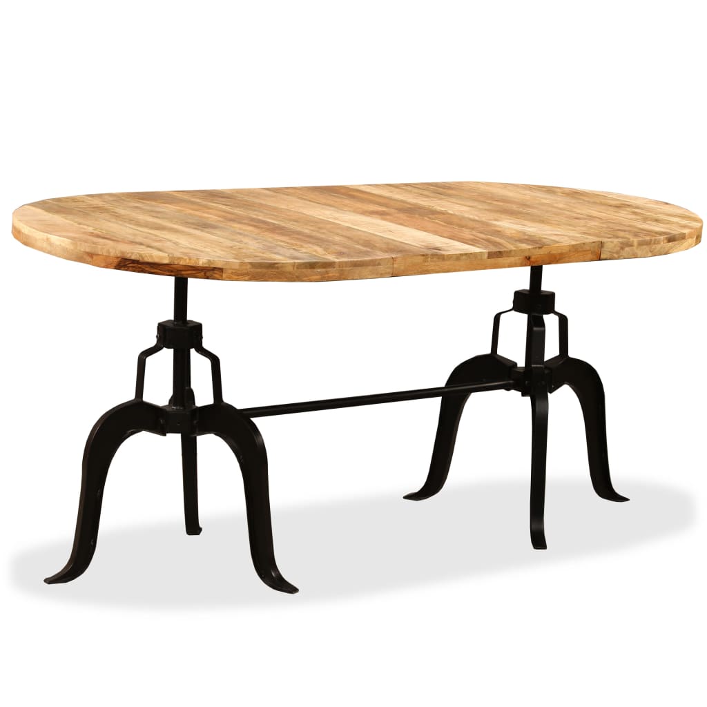 vidaXL Esstisch Massivholz Mango und Stahl 180 cm