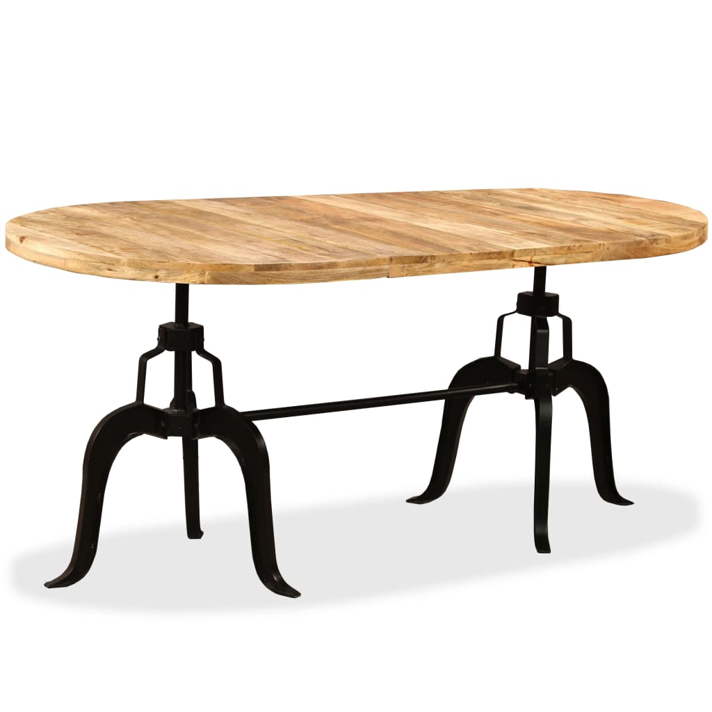 vidaXL Esstisch Massivholz Mango und Stahl 180 cm